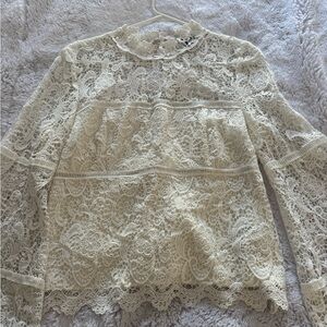 Bardot Ivory Lace Blouse